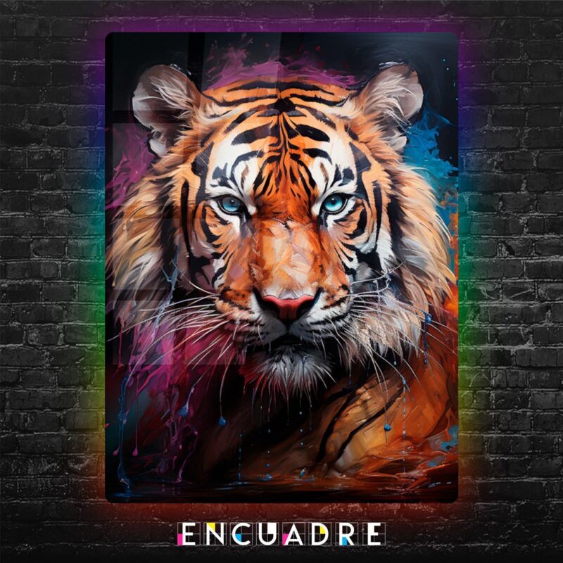 Tigre Acuarela Neon